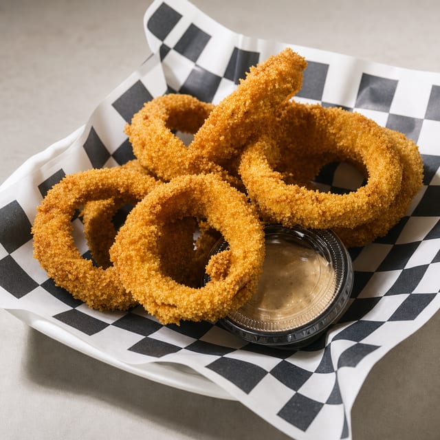 Onion Rings w/ House Sauce.