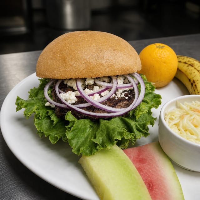 Greek Burger Or Cutlet.